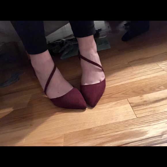 Aldo Shoes - Maroon velvet heels